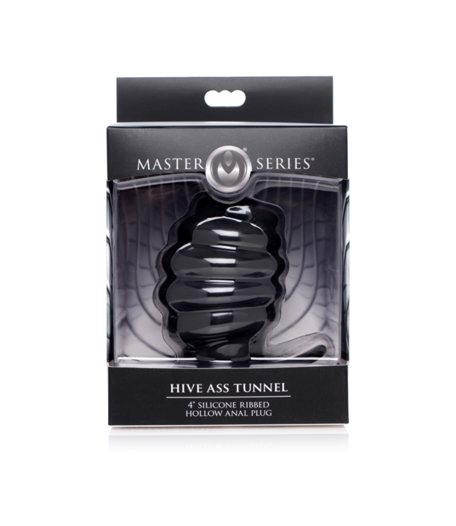 Hive Ass Tunnel - Silicone Ribbed Hollow Anal Plug - Large