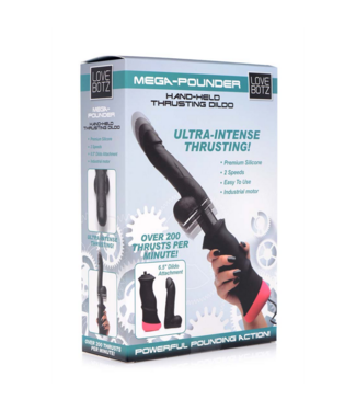 Xr Brands Mega Pounder Hand Held Thrusting Dildo