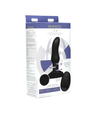 Xr Brands Slim M - Curved Rimming Plug with Remote Control