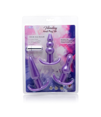 Xr Brands 4 Piece Vibrating Butt Plug Set