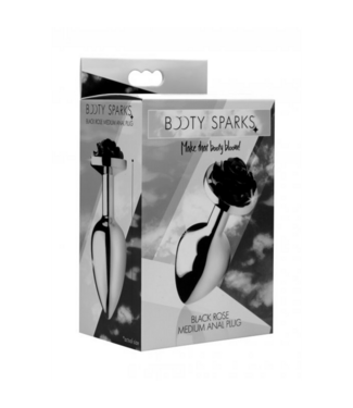 Xr Brands Black Rose - Butt Plug - Medium