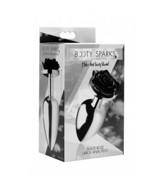 Xr Brands Black Rose - Butt Plug - Large