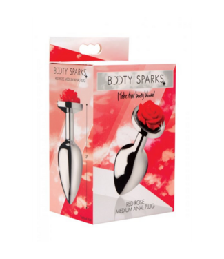 Xr Brands Red Rose - Butt Plug - Medium