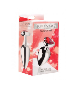 Xr Brands Red Heart Gem - Butt Plug - Large