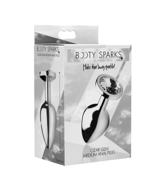 Xr Brands Clear Gem Anal Plug Medium - Clear