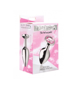 Xr Brands Pink Gem - Butt Plug - Medium