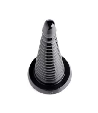 Xr Brands Giant Ribbed Anal Cone - Black