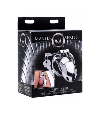 Xr Brands Rikers 24-7 - Stainless Steel Locking Chastity Cage