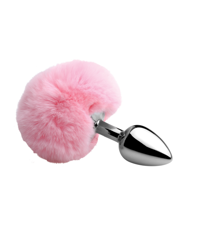 Fluffy Bunny Tail - Anal Plug - Pink