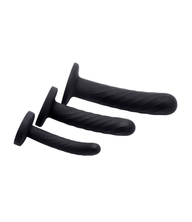 Strap-on Silicone 3 piece set - Black