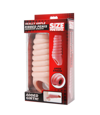 Xr Brands Really Spacious Ribbed Penis Enlargement Sleeve