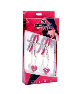 Xr Brands Charmed Heart Padlock - Nipple Clamps