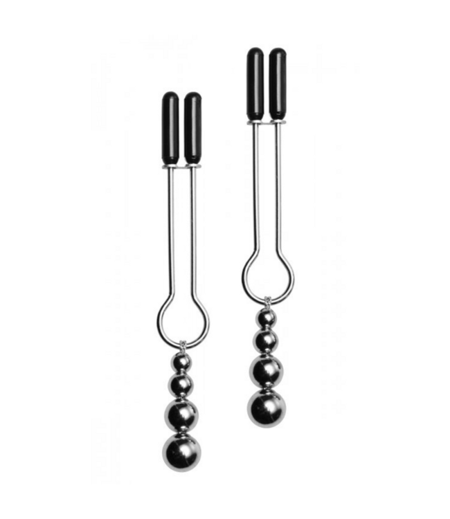 Decorative Nipple Clamp Set with Triple Beads