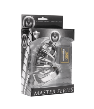 Xr Brands Asylum - Chastity Cage with 4 Rings - S/M