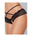 Allure Open Panty with Lace Trim and Crisscross Straps - One Size