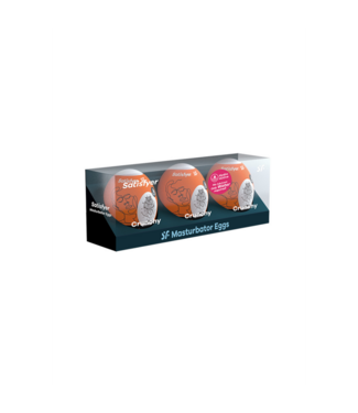 Satisfyer Crunchy - Masturbator Egg Set - 3 Pieces - Orange