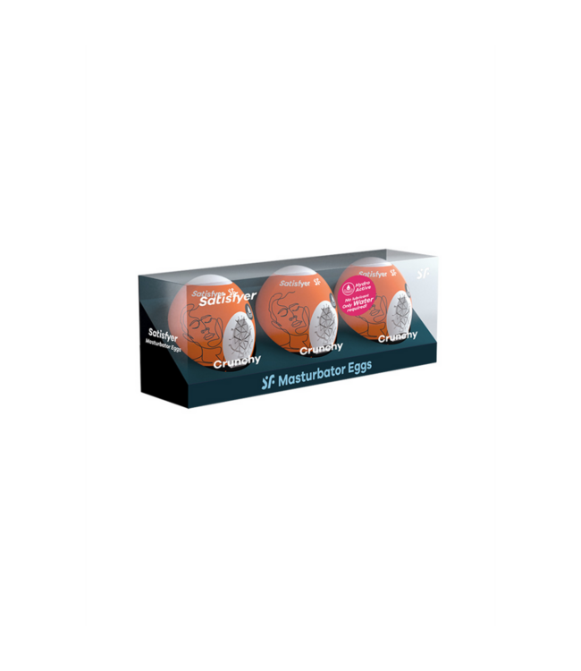 Crunchy - Masturbator Egg Set - 3 Pieces - Orange