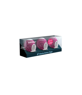 Satisfyer Bubble - Masturbator Egg Set - 3 Pieces - Violet