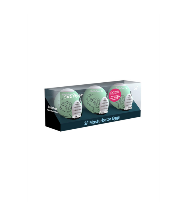 Riffle - Masturbator Egg Set - 3 Pieces - Light Green