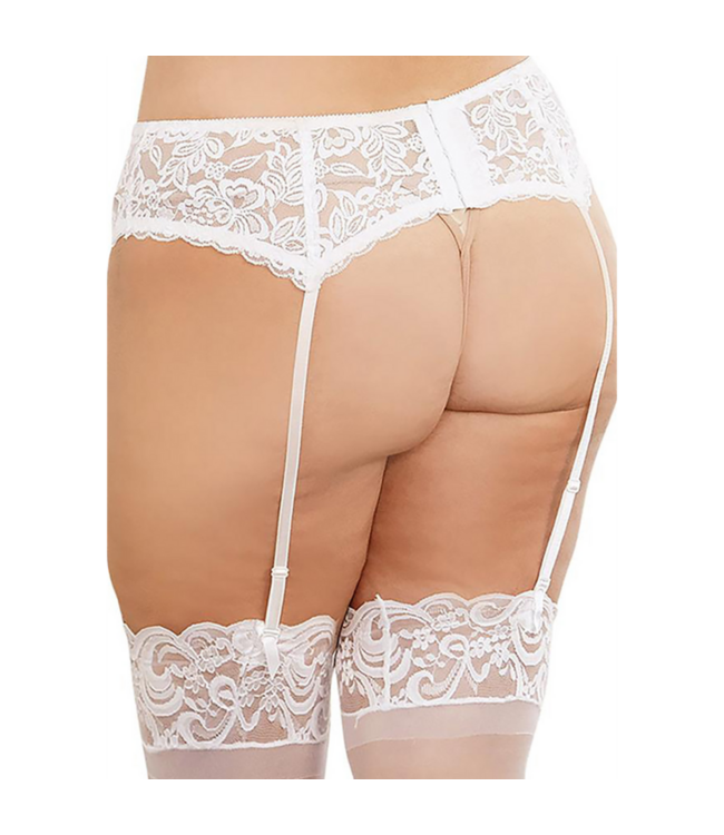 Lace Garter Belt Diamond - Black