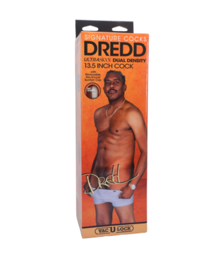 Doc Johnson Dredd - Realistic ULTRASKYN Dildo - 13.5 / 34 cm - Chocolate