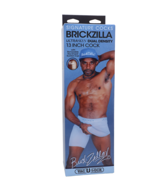 Doc Johnson Brickzilla - Realistic ULTRASKYN Dildo - 13 / 33 cm - Chocolate