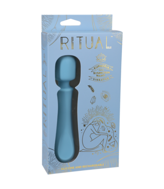 Doc Johnson Euphoria - Rechargeable Silicone Wand Vibe - Blue