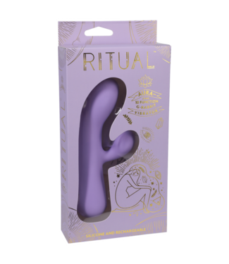 Doc Johnson Aura - Rechargeable Silicone Rabbit Vibe - Lilac