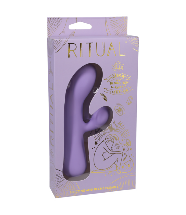 Aura - Rechargeable Silicone Rabbit Vibe - Lilac