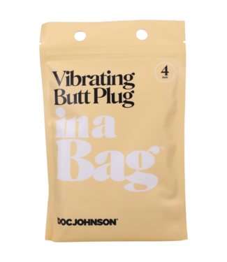 Doc Johnson Vibrating Butt Plug - 4 / 10 cm - Black