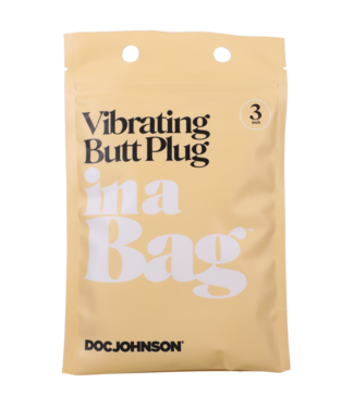 Doc Johnson Vibrating Butt Plug - 3 / 8 cm - Black
