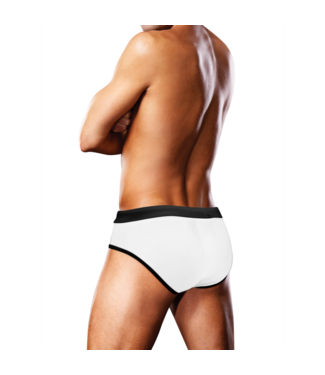 Prowler Swim Brief White Oversized Paw - L