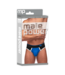 Male Power Panel Thong - S/M - Black/Blue
