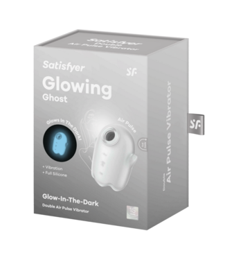 Satisfyer Glowing Ghost - Glow in the Dark - Double Air Pulse Vibrator - White