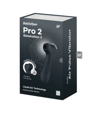 Satisfyer Pro 2 Generation 3 - Double Air Pulse Vibrator - Liquid Air - Black