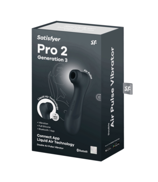 Satisfyer Pro 2 Generation 3 - Double Air Pulse Vibrator - Liquid Air and Connect App - Black