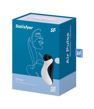 Satisfyer Orca - Air Pulse Stimulator and Vibrator - Black/White