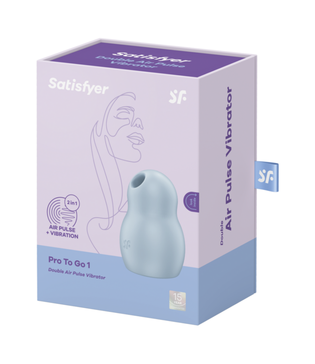 Pro to Go 1 - Double Air Pulse Vibrator - Azul