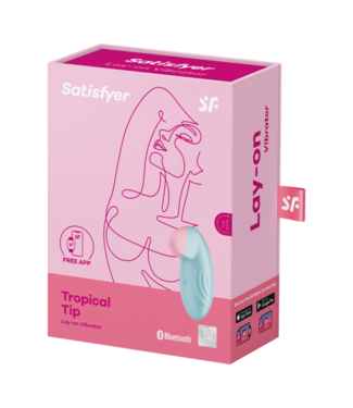 Satisfyer Tropical Tip - Lay-on Vibrator - Vibrator - Light Blue