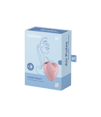 Satisfyer Cutie Heart - Air Pulse Stimulator and Vibration - Light Red