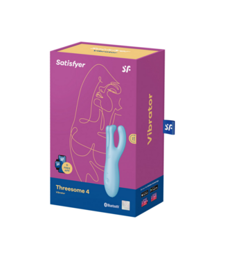 Satisfyer Threesome 4Plus - Lay-on Vibrator with App - Blue