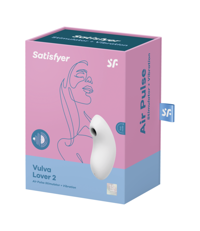 Vulva Lover 2 - Double Air Pulse Vibrator - White