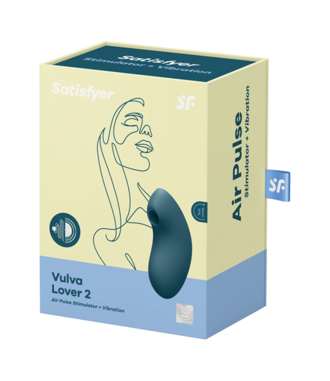 Vulva Lover 2 - Double Air Pulse Vibrator - Blue