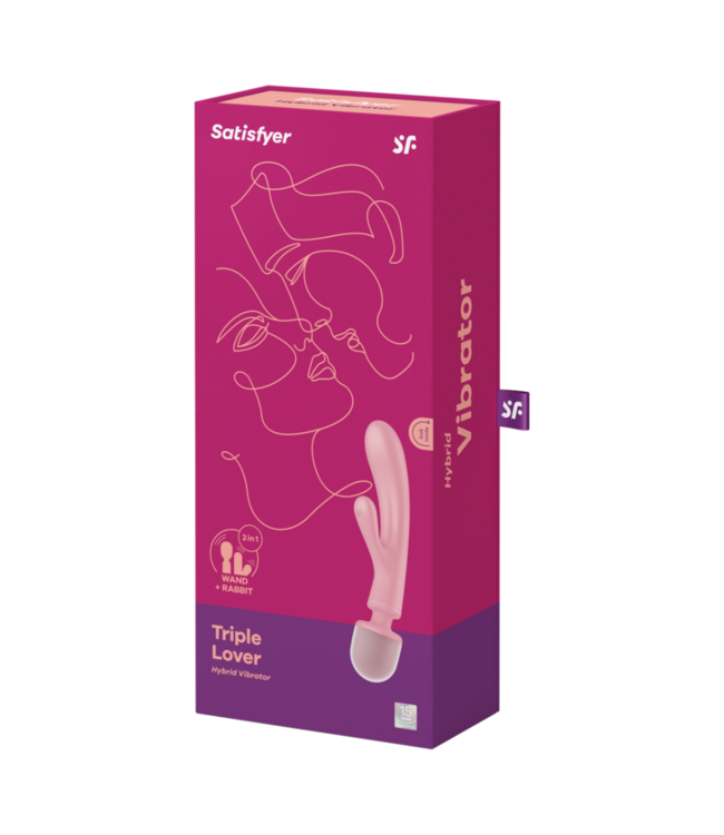 Triple Lover - Hybrid Wand Vibrator - Pink