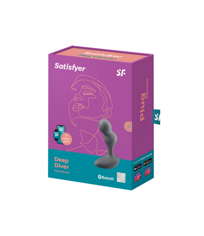 Deep Diver - Vibrating Anal Plug - Dark Grey
