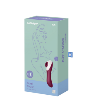 Satisfyer Dual Crush - Insertable Double Air Pulse Vibrator - Wine Red