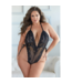 Allure Lace Teddy with Open Cup - 1X/2X