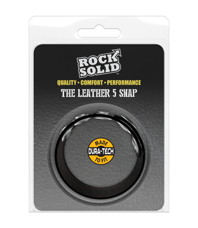 The Leather 5 Snap - Leather Cockring