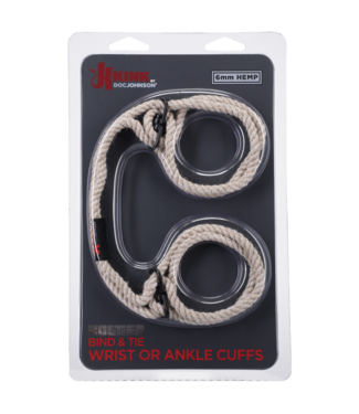 Doc Johnson Bind and Tie - Hemp Wrist or Ankle Cuffs