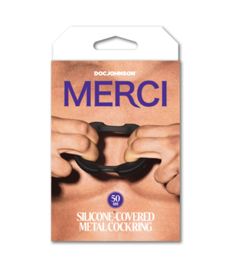 Doc Johnson The Paradox - Silicone/Metal Cock Ring - 50mm - Black